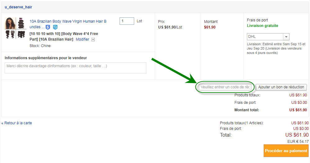 Comment utiliser le code promo DHgate - 3
