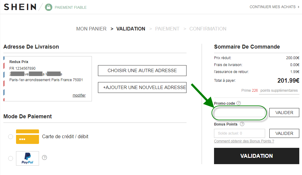 Comment utiliser le code promo chez SheIn?