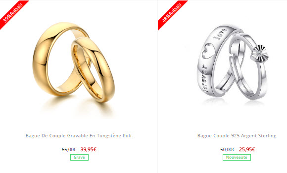 Bague couple chez Soufeel